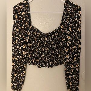 Women’s Forever 21 Black Floral Blouse